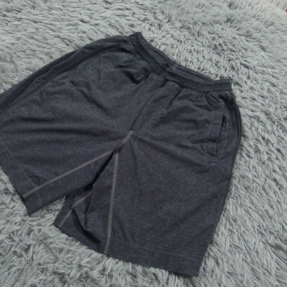 Lululemon Shorts Medium Gray Black Pace Breaker Lined Performance Training Mens